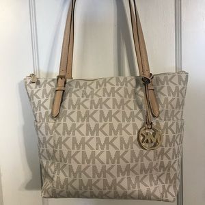Large Jet Set Vanilla MK tote